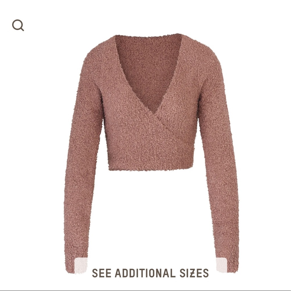 Skims cozy collection wrap top